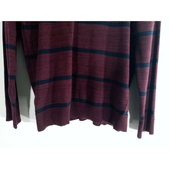 Structure Vintage Mens Long Sleeve  Slim‎ Fit Sweter Shirt Burgundy Size Large - Picture 11 of 12